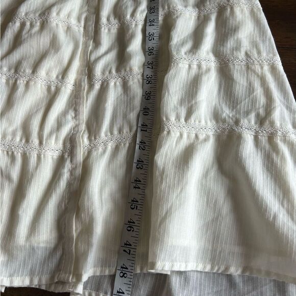 Sweet Baby Jamie Ivory Lace Boho Cottage Core Midi Dress - Picture 10 of 16